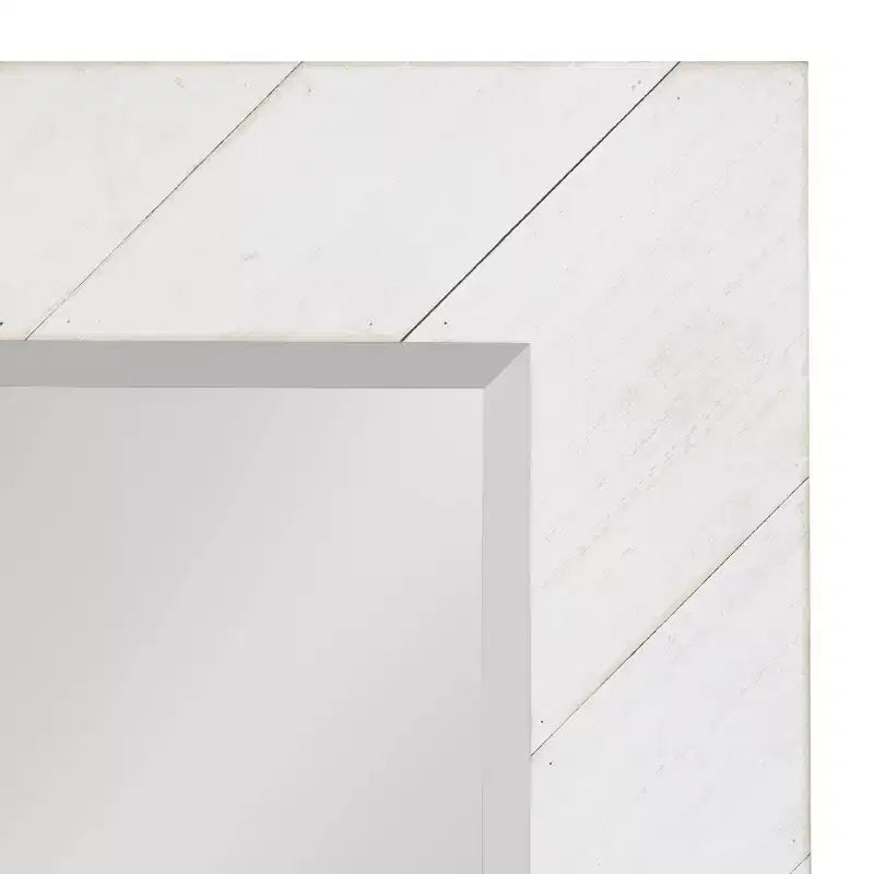 Miroir mural rectangulaire encadré de bois mosaïque 24"L x 30"H