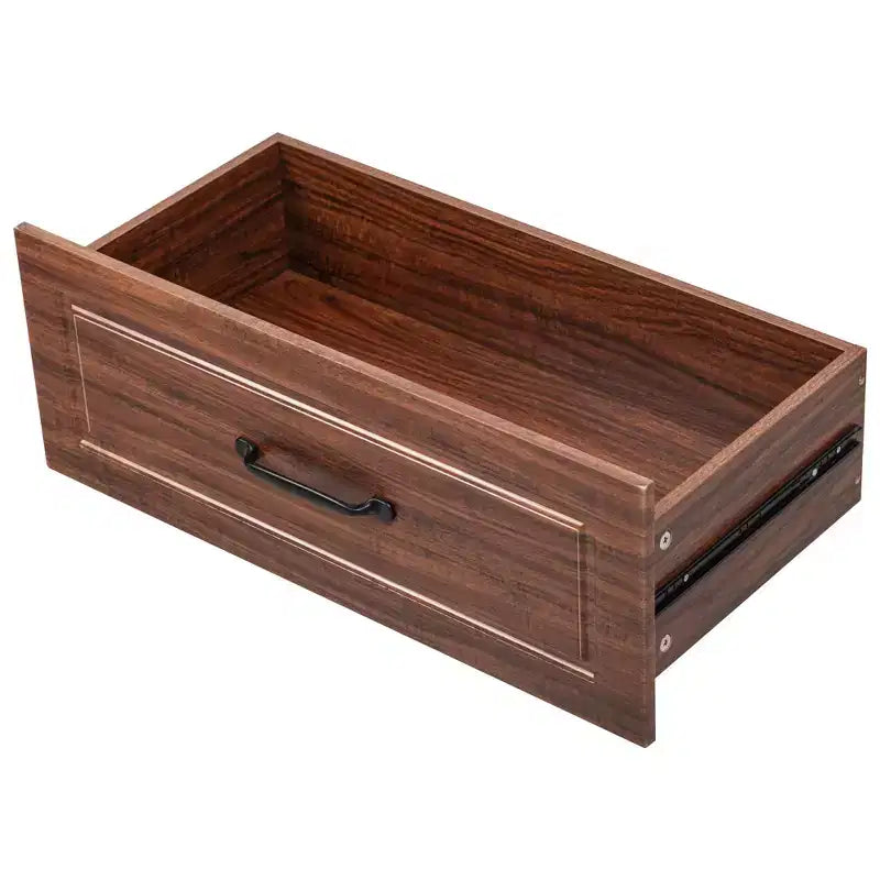 Armoire de garde-manger en bois de style Ferme avec 2 tiroirs et 8 étagères de porte 180 cm H