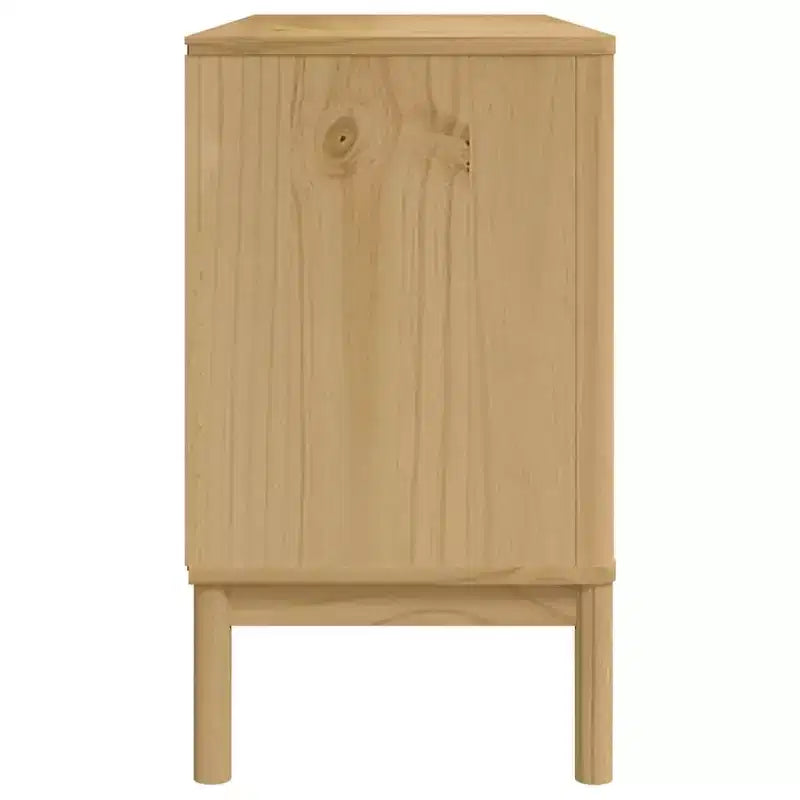 Buffet en MDF et pin massif avec 3 tiroirs et 2 portes, 113 cm (L) x 80 cm (H)