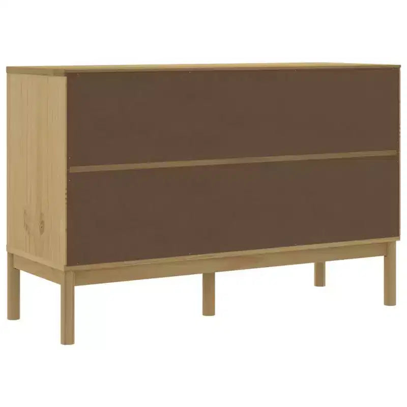 Buffet en MDF et pin massif avec 3 tiroirs et 2 portes, 113 cm (L) x 80 cm (H)