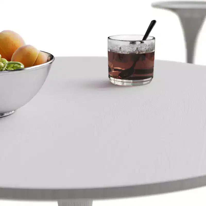 Table de bistro ronde avec base en métal pour 2 personnes