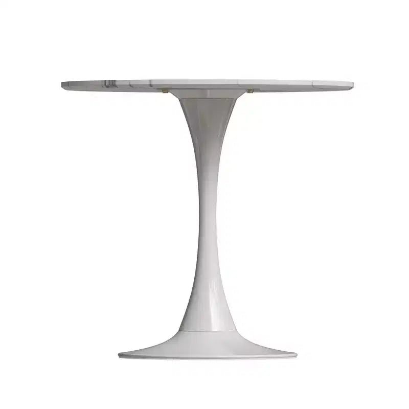 Table de bistro ronde avec base en métal pour 2 personnes