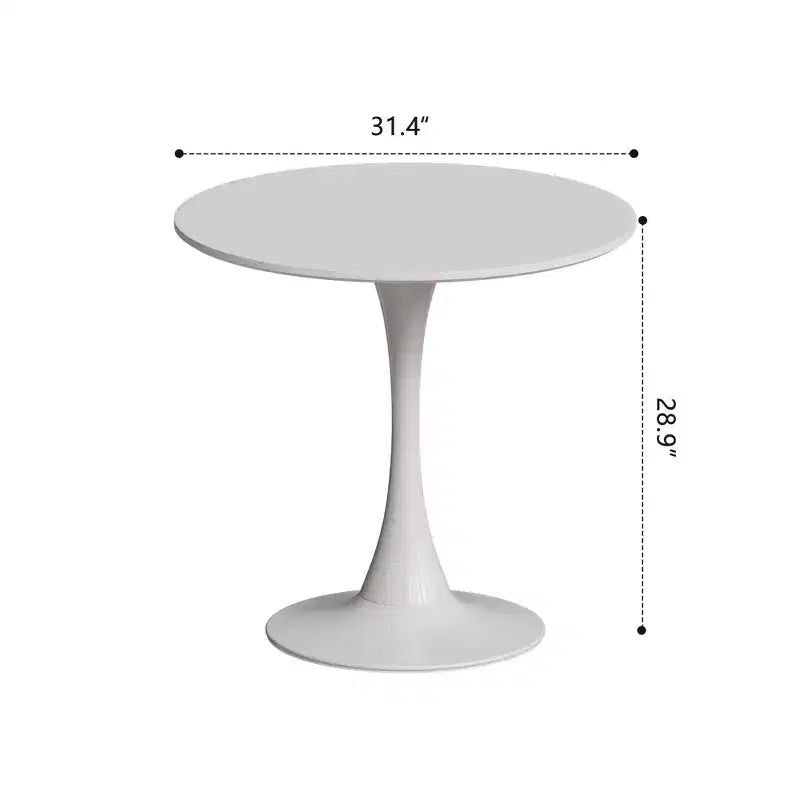 Table de bistro ronde avec base en métal pour 2 personnes
