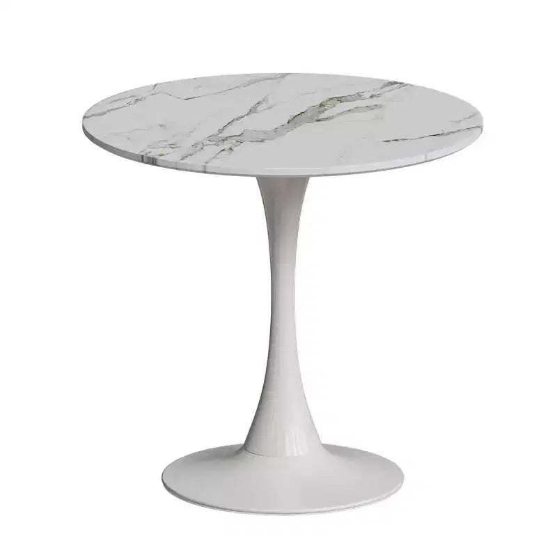 Table de bistro ronde avec base en métal pour 2 personnes