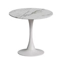 Table de bistro ronde avec base en métal pour 2 personnes