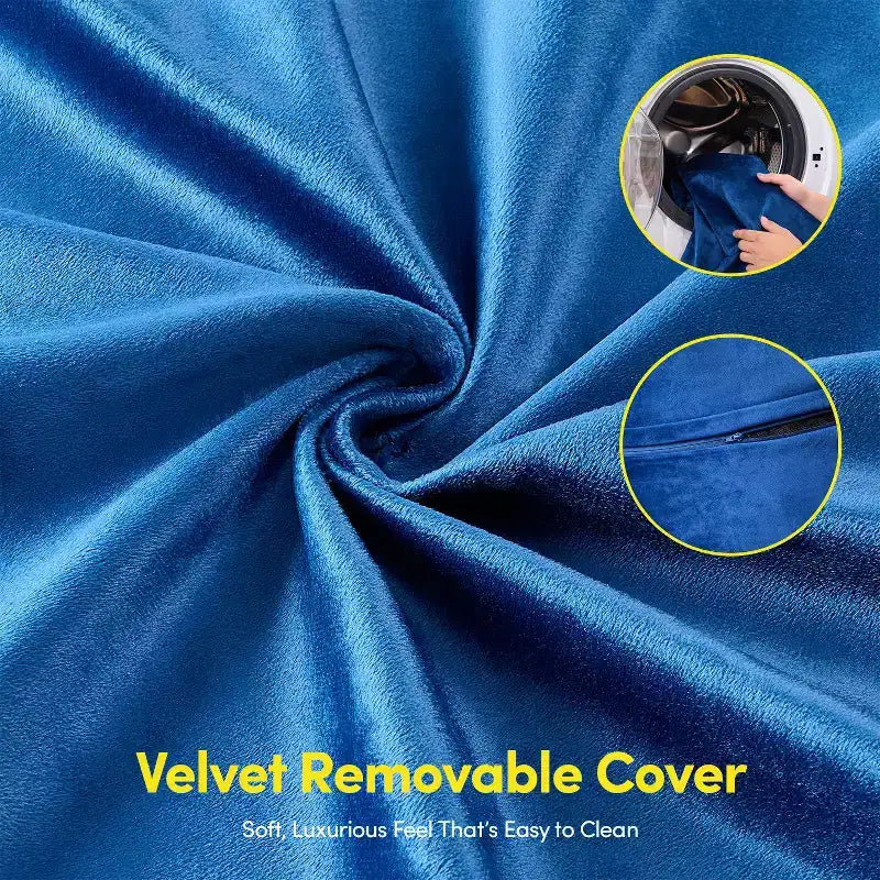 Pouf rond en mousse de 3 pieds avec housse amovible en velours