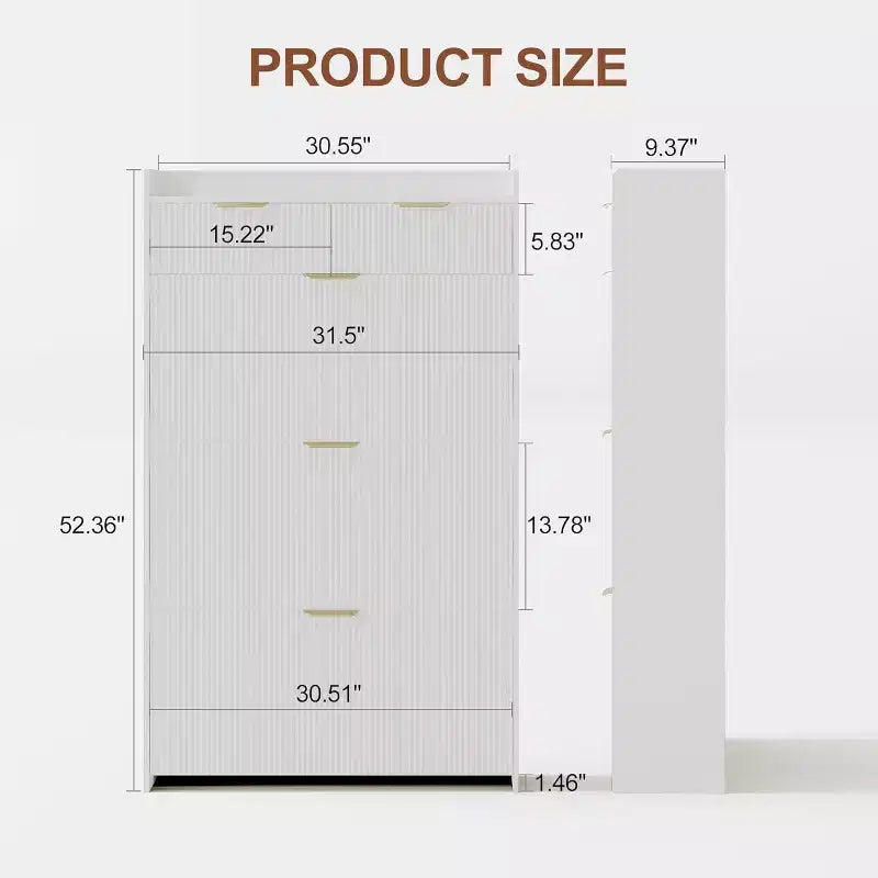 Meuble à chaussures étroit en panneaux de particules avec 2 tiroirs basculants et étagère réglable 80 cm (L)