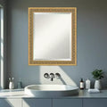 Miroir mural biseauté pour salle de bain, encadrement en bois, 40,6 cm L x 50,8 cm H