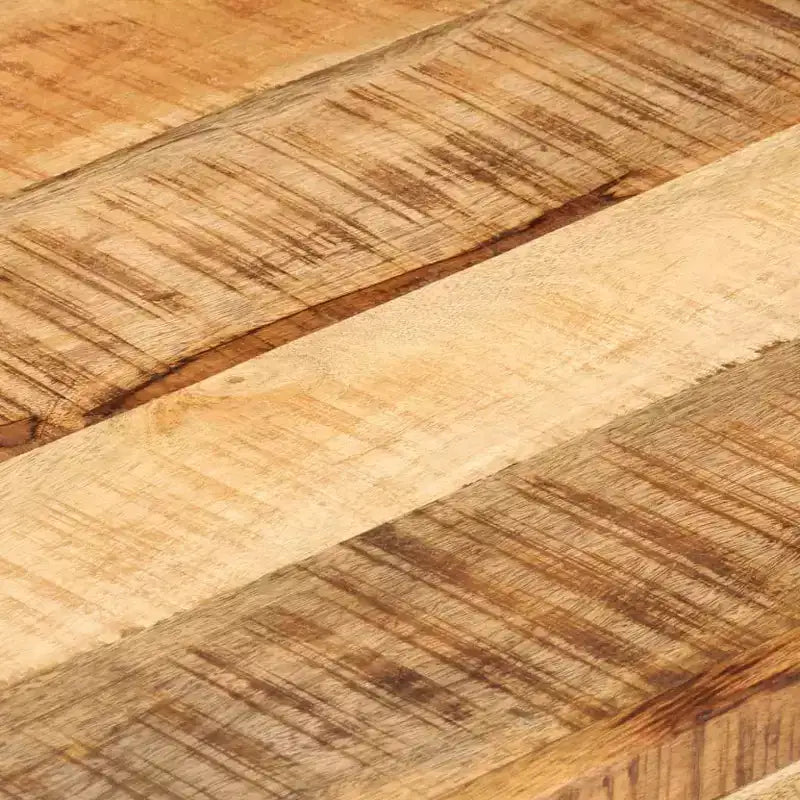 Table basse rectangulaire en bois de manguier avec pieds en acier galvanisé et 3 tiroirs 110 cm (L) x 50 cm (l)