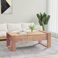 Table basse rectangulaire en bois de teck massif avec 2 tiroirs 110 cm (L) x 60 cm (l) x 40 cm (H)