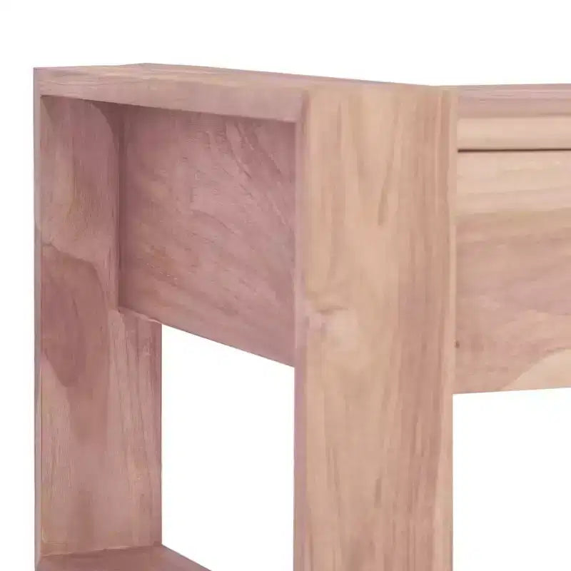 Table basse rectangulaire en bois de teck massif avec 2 tiroirs 110 cm (L) x 60 cm (l) x 40 cm (H)