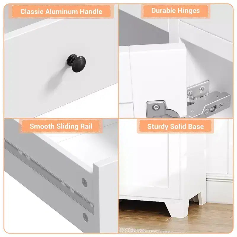 Bahut en MDF avec 3 tiroirs, 4 portes et étagères réglables L 140 cm