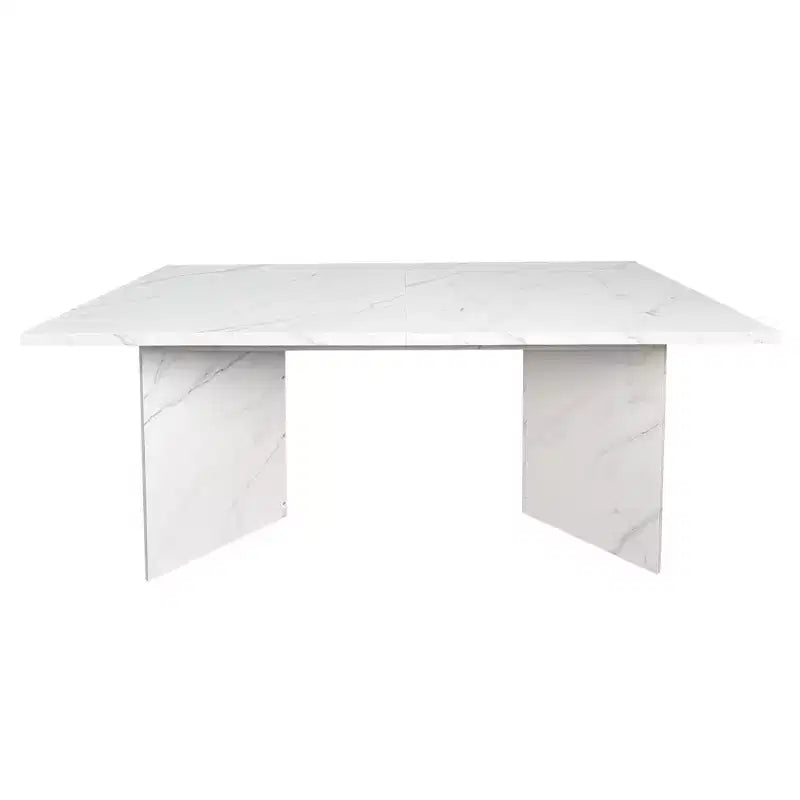 Table de salle à manger rectangulaire extensible en MDF 200 cm 6-10 places