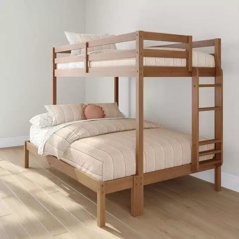 Lit superposé double sur un lit pleine grandeur en bois composite de 80,75 po L x 57 po l x 62,25 po H
