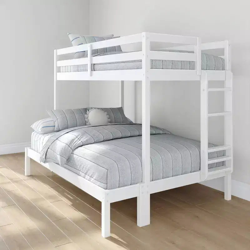 Lit superposé double sur un lit pleine grandeur en bois composite de 80,75 po L x 57 po l x 62,25 po H