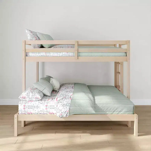 Lit superposé double sur un lit pleine grandeur en bois composite de 80,75 po L x 57 po l x 62,25 po H