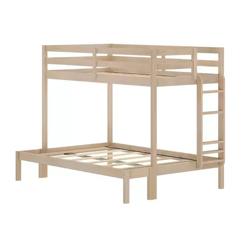 Lit superposé double sur un lit pleine grandeur en bois composite de 80,75 po L x 57 po l x 62,25 po H