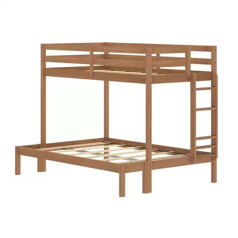 Lit superposé double sur un lit pleine grandeur en bois composite de 80,75 po L x 57 po l x 62,25 po H