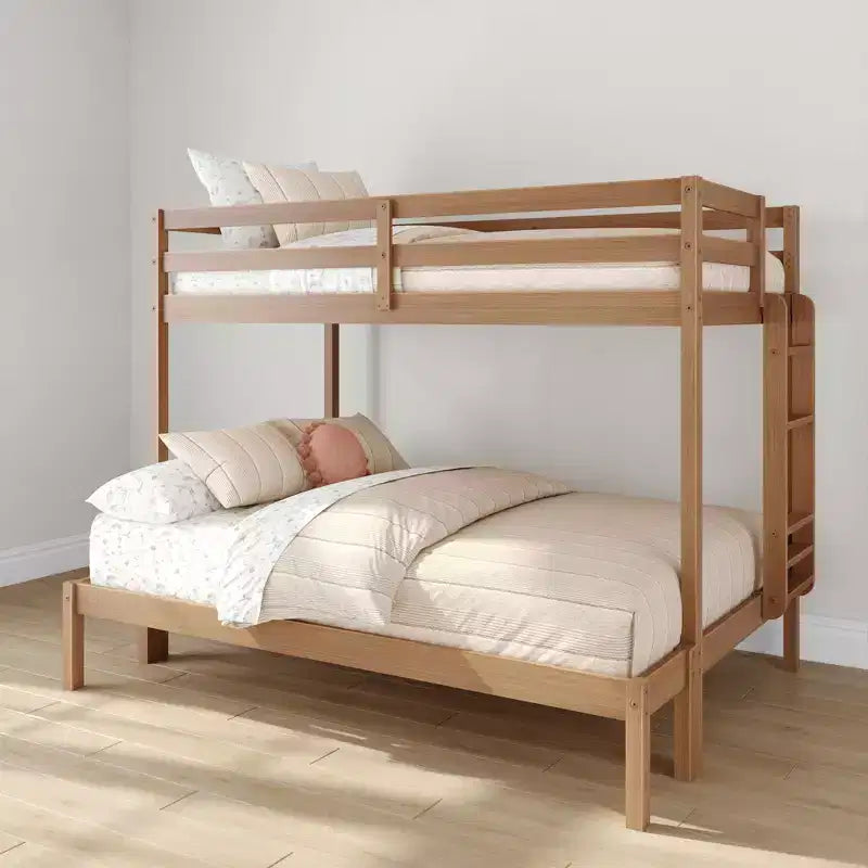 Lit superposé double sur un lit pleine grandeur en bois composite de 80,75 po L x 57 po l x 62,25 po H