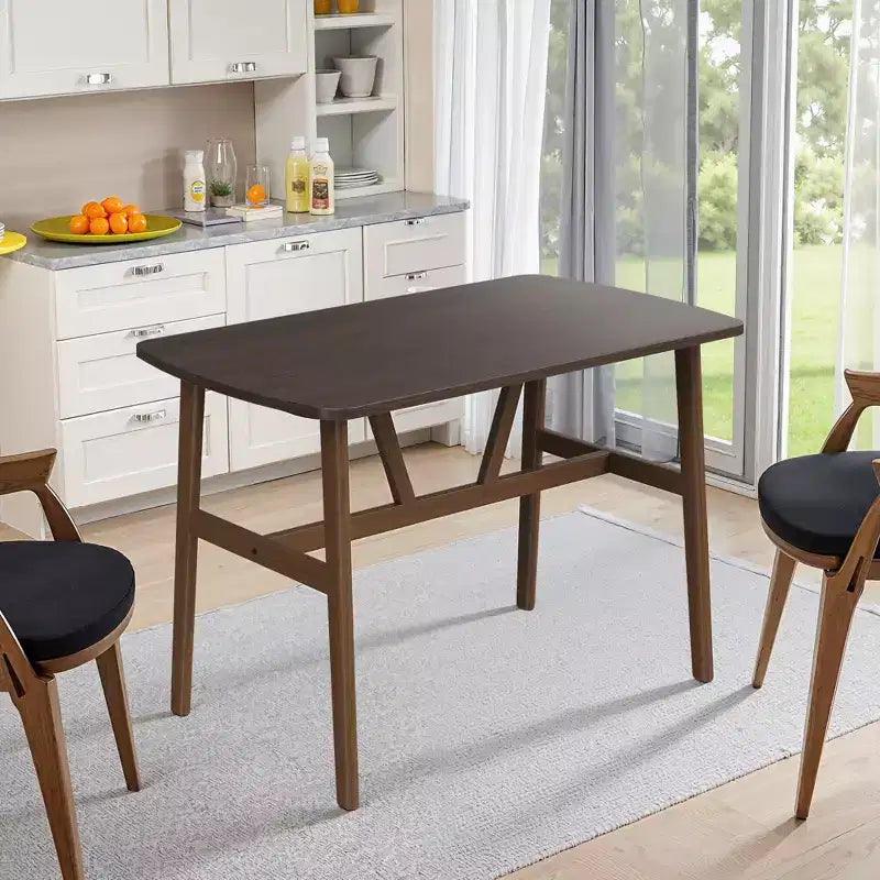 Table à manger rectangulaire en MDF et métal 119 cm (L) x 71 cm (l) x 76 cm (H)