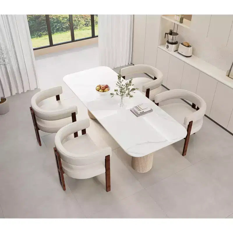 Table à manger rectangulaire en MDF et métal 119 cm (L) x 71 cm (l) x 76 cm (H)