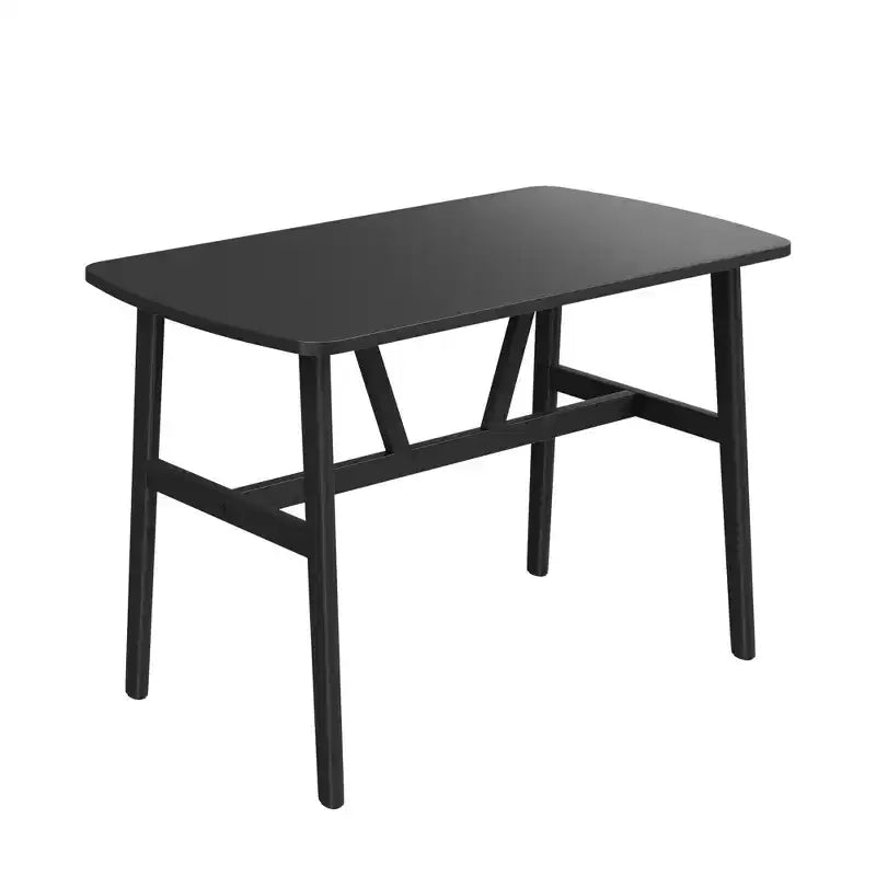 Table à manger rectangulaire en MDF et métal 119 cm (L) x 71 cm (l) x 76 cm (H)