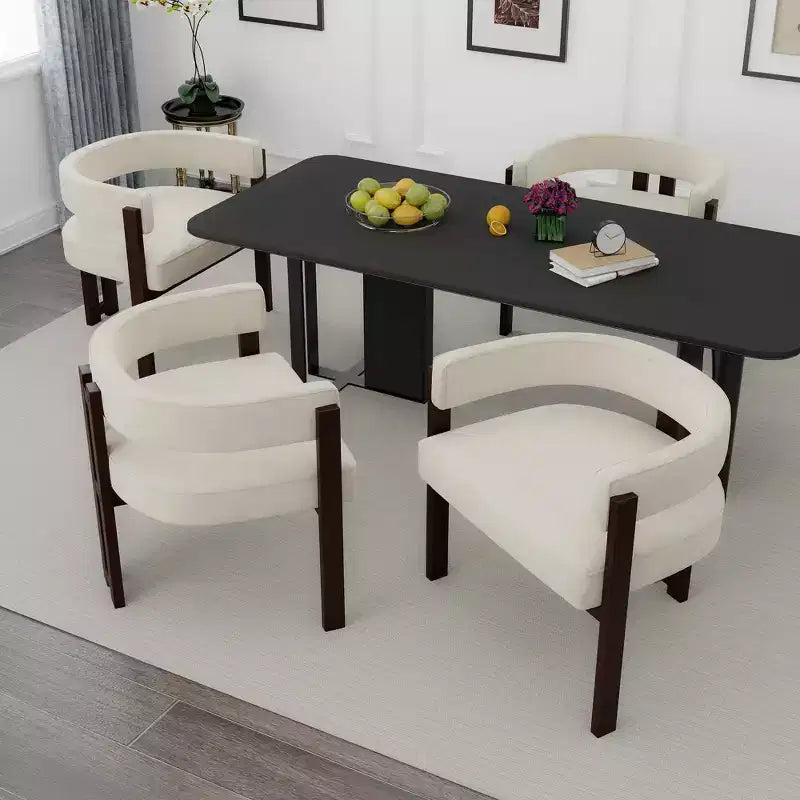 Table à manger rectangulaire en MDF et métal 119 cm (L) x 71 cm (l) x 76 cm (H)