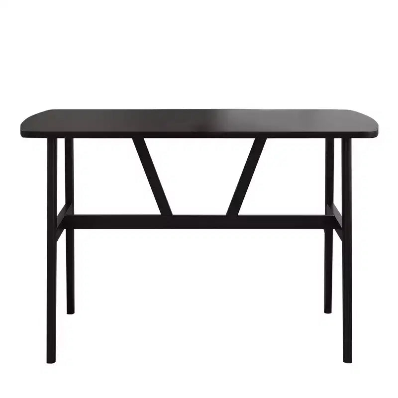 Table à manger rectangulaire en MDF et métal 119 cm (L) x 71 cm (l) x 76 cm (H)