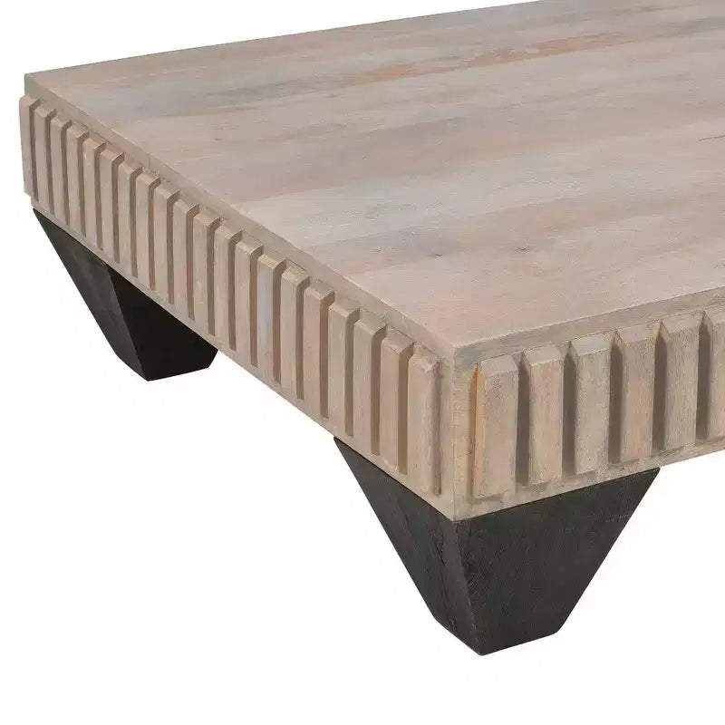 Table basse carrée en bois de manguier 36"L x 36"P x 13"H