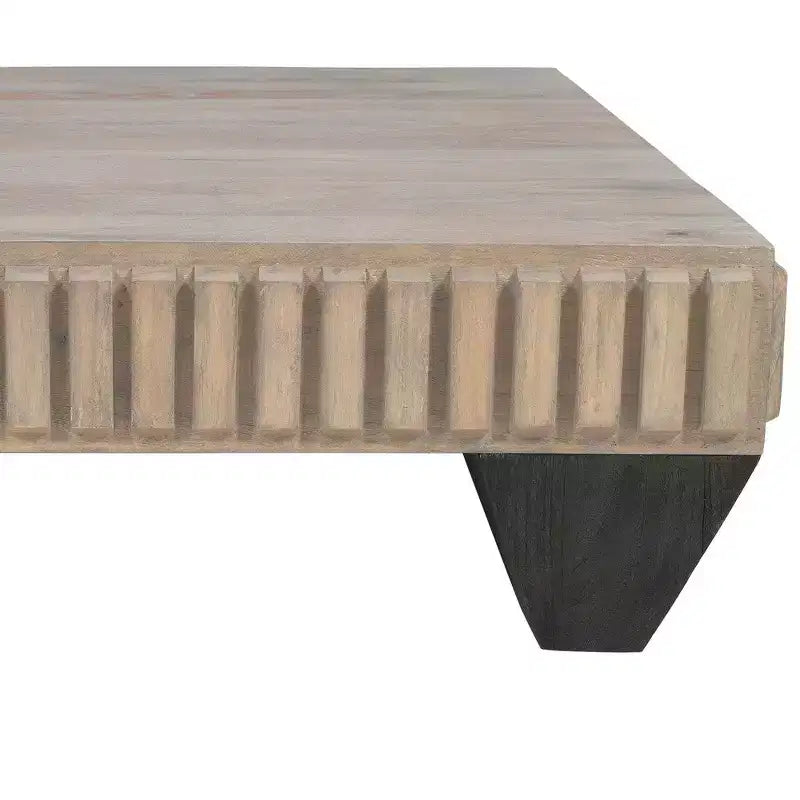 Table basse carrée en bois de manguier 36"L x 36"P x 13"H