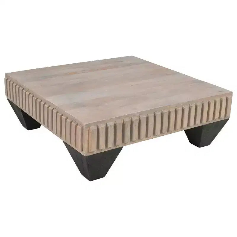 Table basse carrée en bois de manguier 36"L x 36"P x 13"H