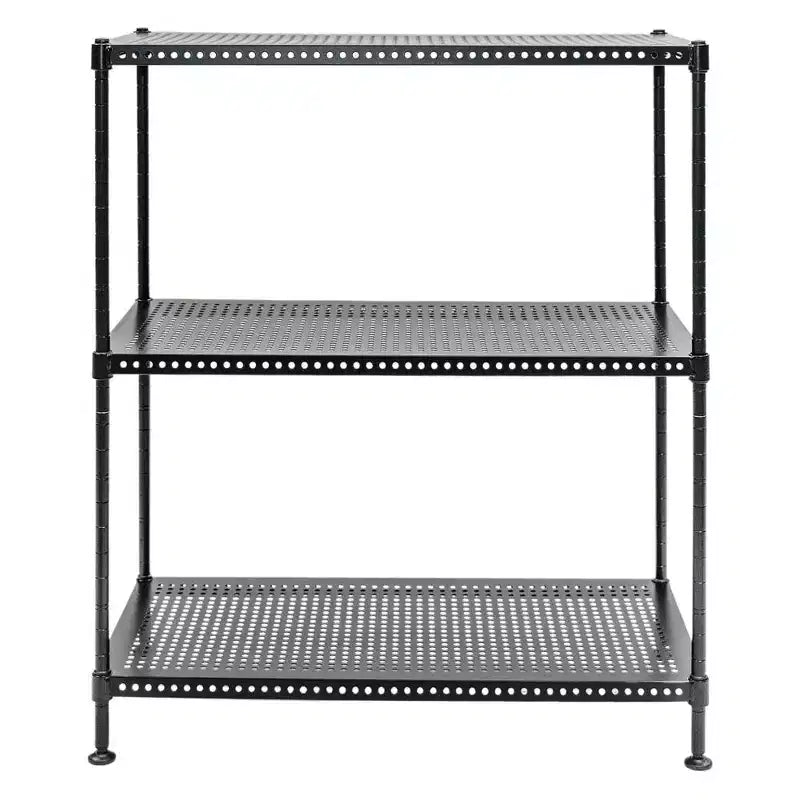 Étagère métallique perforée à 3 niveaux en acier 61 cm (L) x 30,5 cm (P) x 71 cm (H)