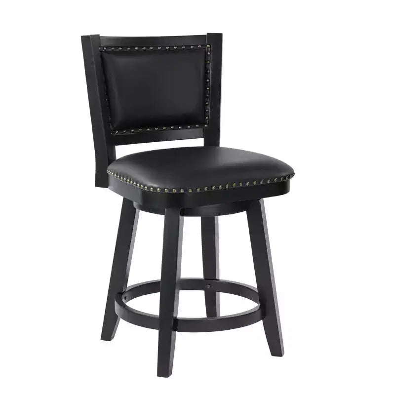 Boraam Broadmoor Counter Height Barstool Swivel Stool Black Finish