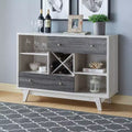 Buffet de service multi-niveaux en MDF avec tiroirs et étagère ouverte 47,25 po L