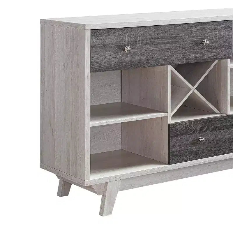 Buffet de service multi-niveaux en MDF avec tiroirs et étagère ouverte 47,25 po L