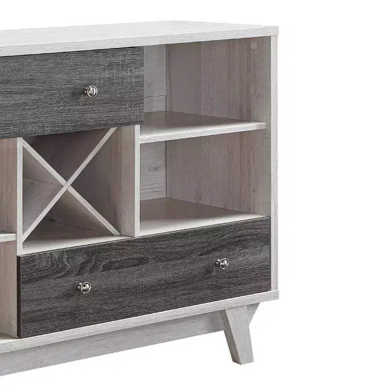 Buffet de service multi-niveaux en MDF avec tiroirs et étagère ouverte 47,25 po L