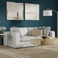 Canapé modulaire 2 places en contreplaqué garni de polyester avec coussins amovibles 88"L