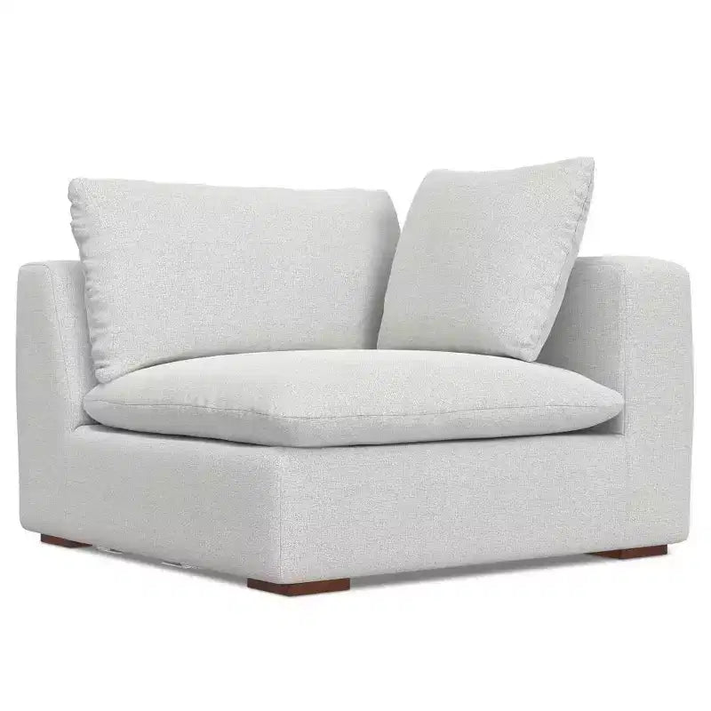 Canapé modulaire 2 places en contreplaqué garni de polyester avec coussins amovibles 88"L