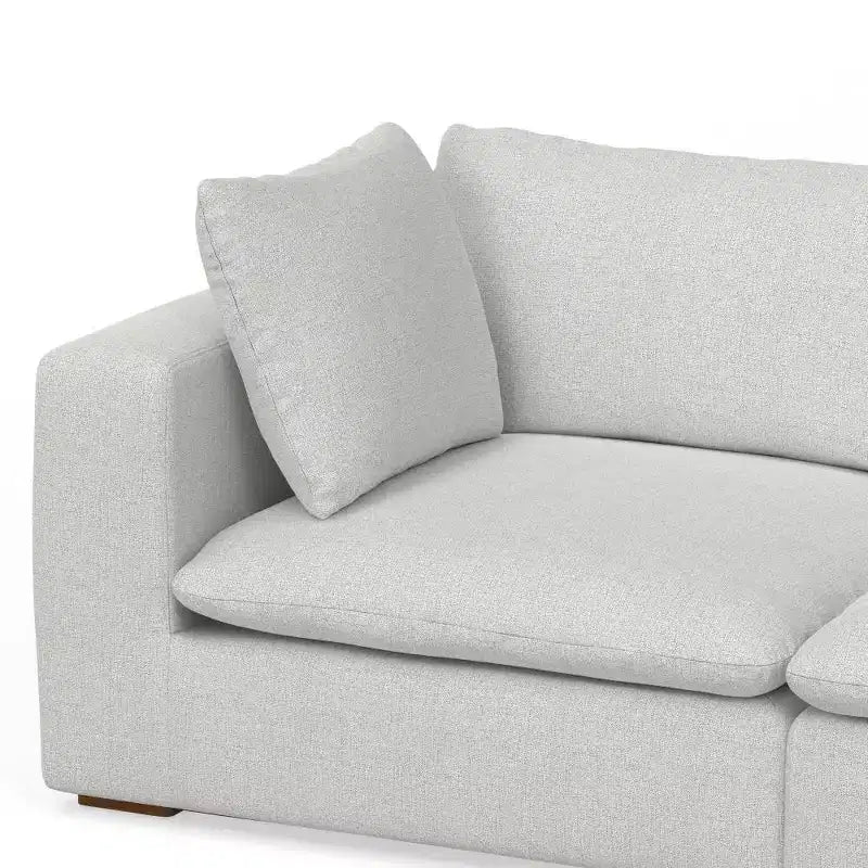 Canapé modulaire 2 places en contreplaqué garni de polyester avec coussins amovibles 88"L