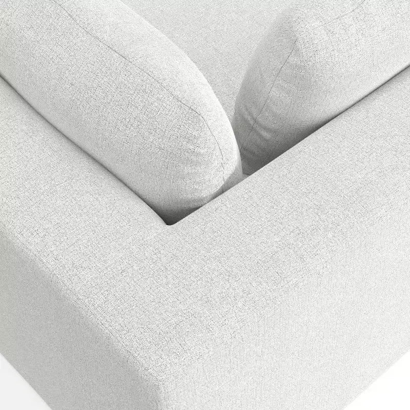 Canapé modulaire 2 places en contreplaqué garni de polyester avec coussins amovibles 88"L
