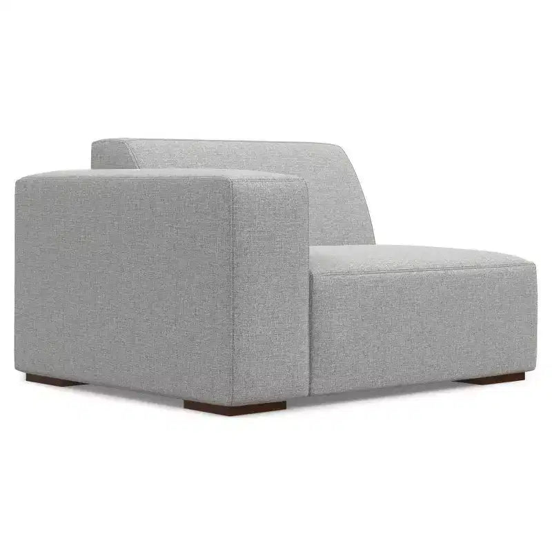 Canapé d'angle droit et pouf en contreplaqué garni de polyester L 294,64 x P 182,88 cm