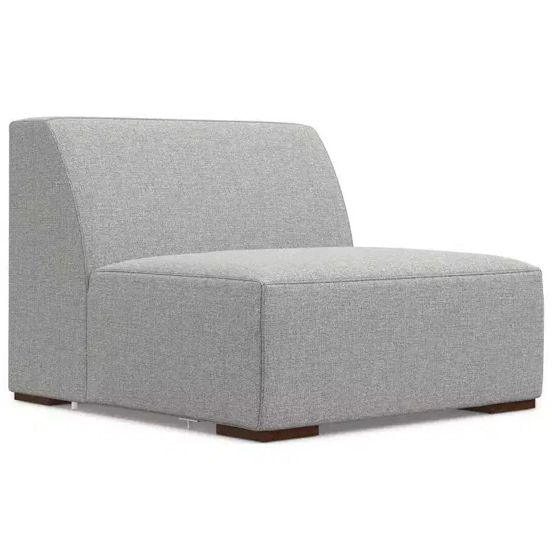 Canapé d'angle droit et pouf en contreplaqué garni de polyester L 294,64 x P 182,88 cm