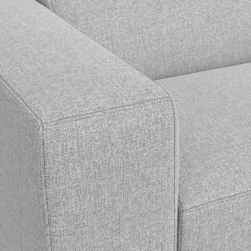 Canapé d'angle droit et pouf en contreplaqué garni de polyester L 294,64 x P 182,88 cm