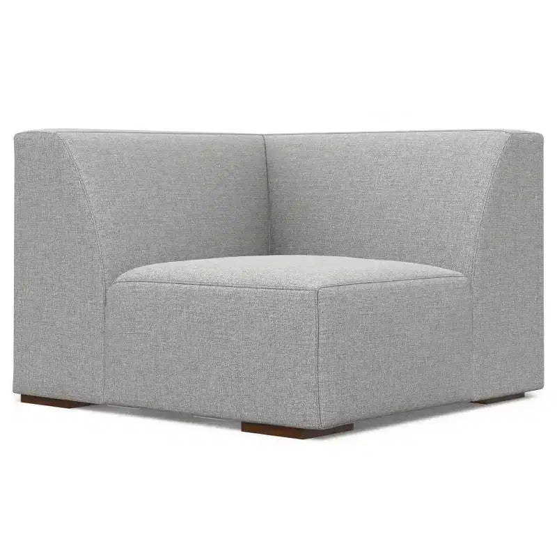Canapé d'angle droit et pouf en contreplaqué garni de polyester L 294,64 x P 182,88 cm