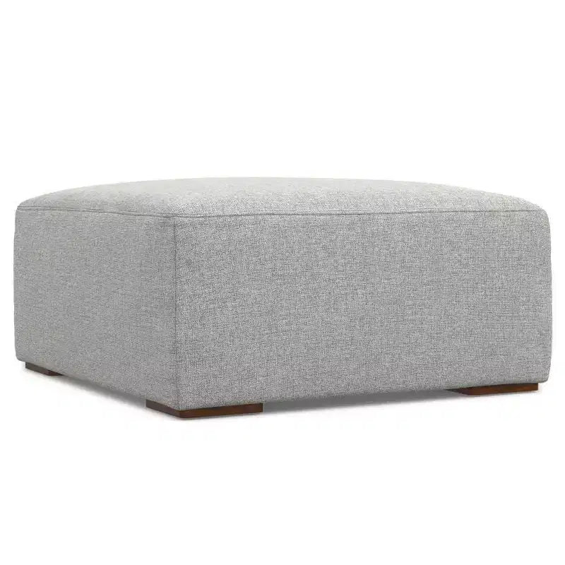 Canapé d'angle droit et pouf en contreplaqué garni de polyester L 294,64 x P 182,88 cm
