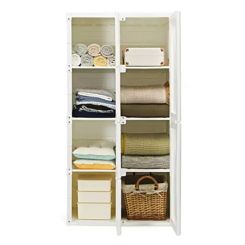 Armoire penderie portable pliable en polypropylène ABS avec 8 compartiments 69 cm (L) x 136 cm (H)