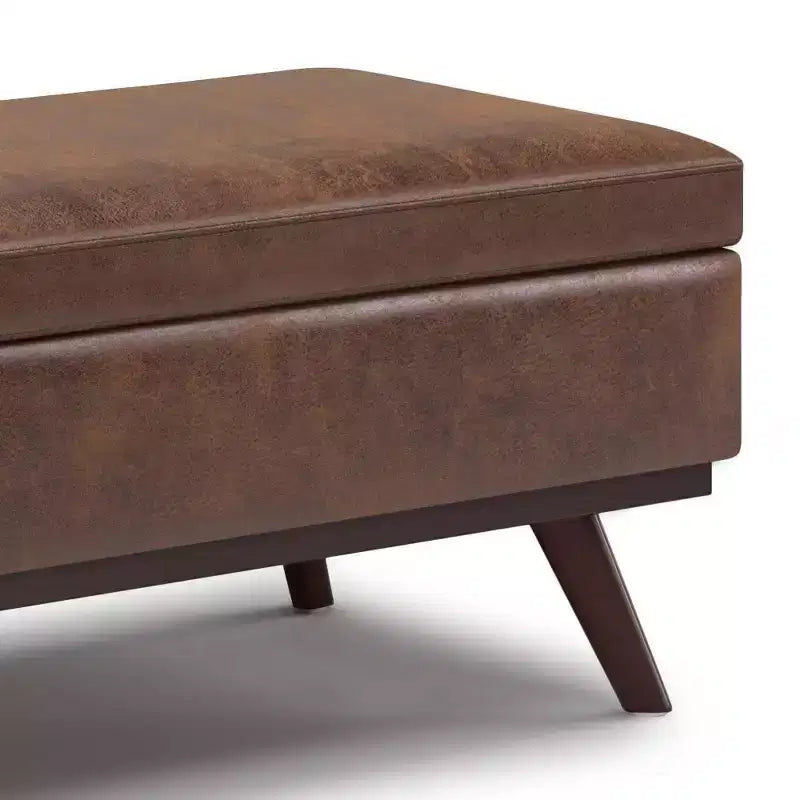 Banc de rangement relevable en similicuir et bois 106,7 cm (L) x 61 cm (P) x 47 cm (H)