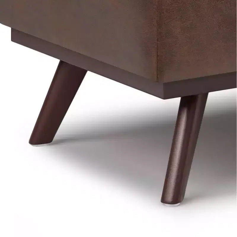 Banc de rangement relevable en similicuir et bois 106,7 cm (L) x 61 cm (P) x 47 cm (H)