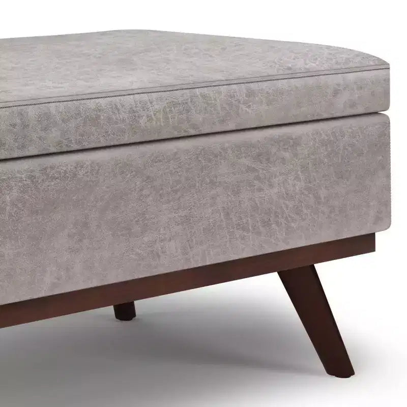 Banc de rangement relevable en similicuir et bois 106,7 cm (L) x 61 cm (P) x 47 cm (H)