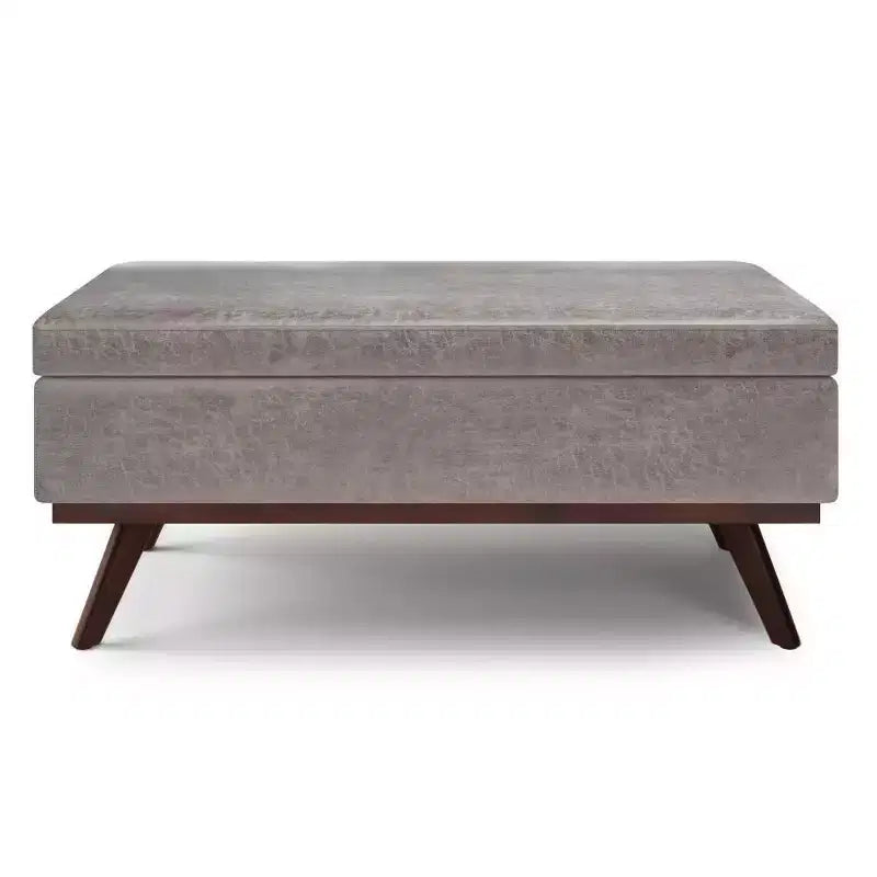Banc de rangement relevable en similicuir et bois 106,7 cm (L) x 61 cm (P) x 47 cm (H)